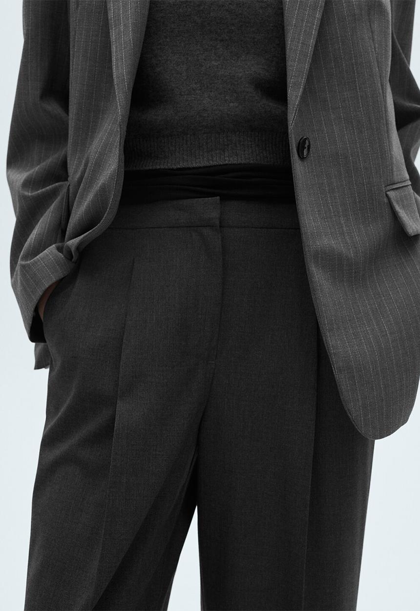 MANGO - Trousers Gera - Grey