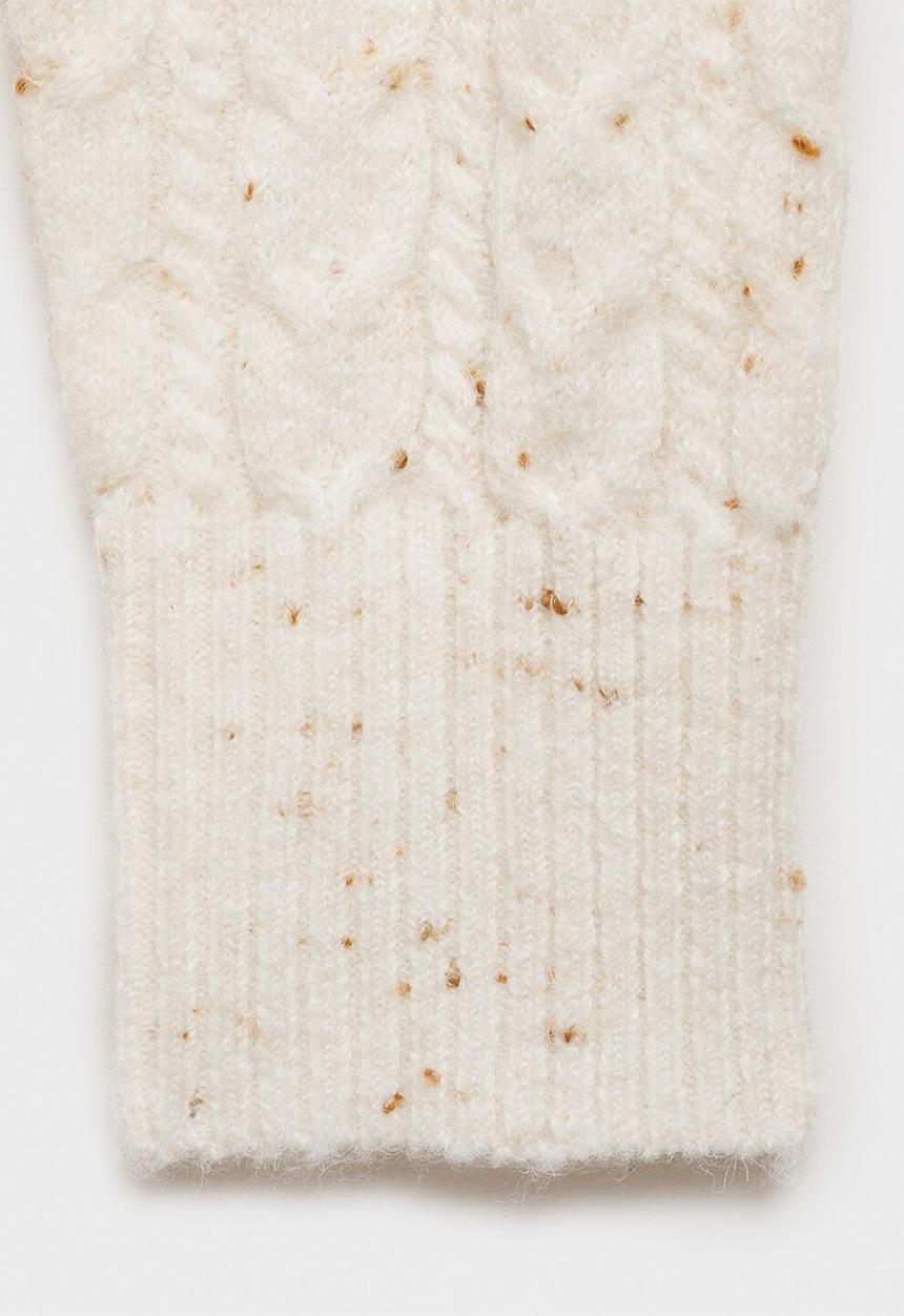 MANGO - Plus Sweater Trenzi -  Light Beige