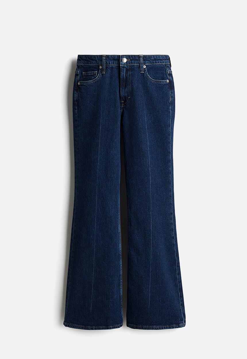 H&M - Flared high jeans - dark denim blue