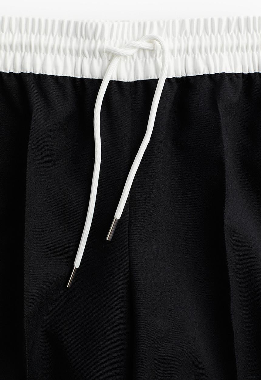 H&M - Wide pull-on trousers - black