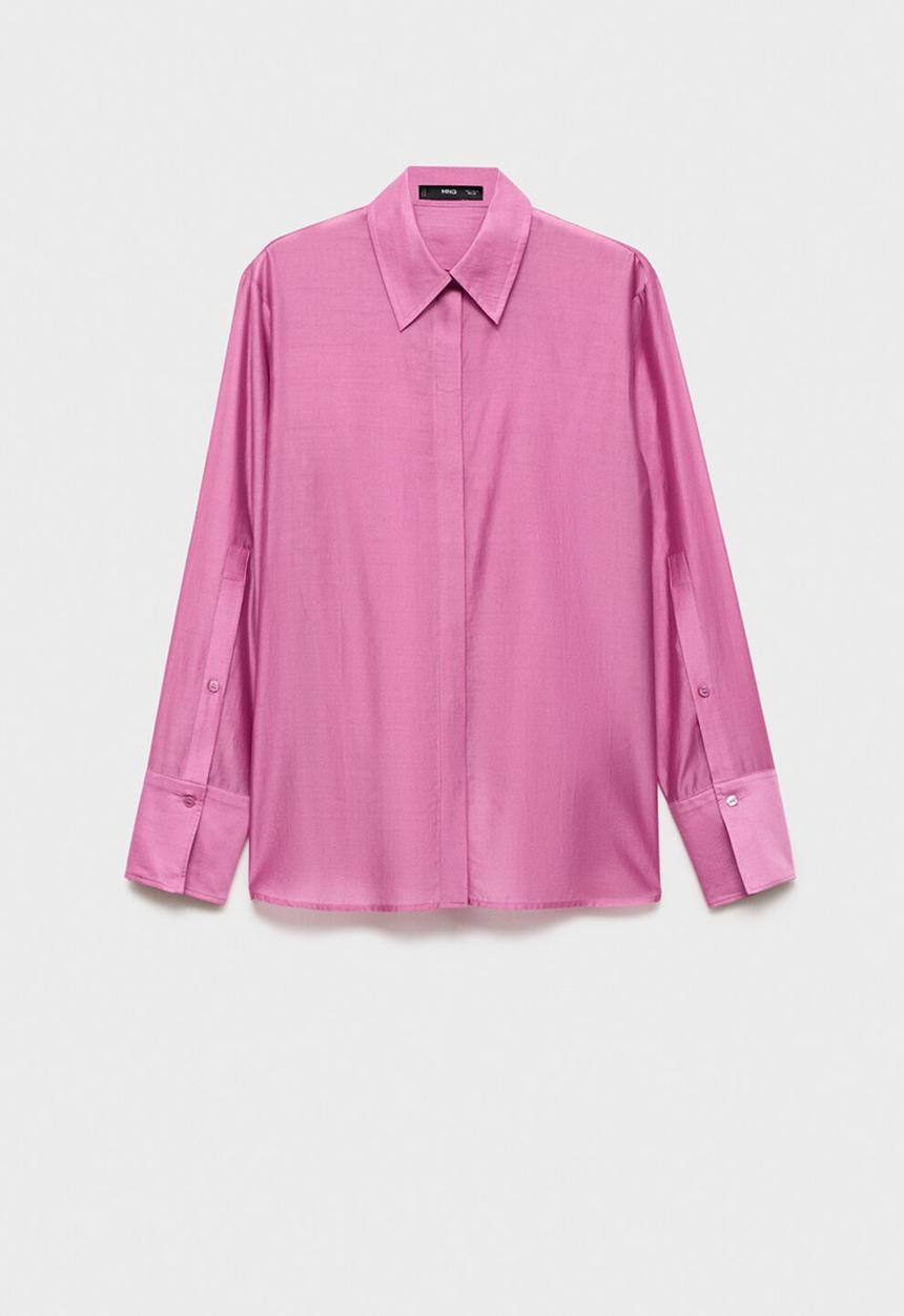 MANGO - Shirt Contra - Pink