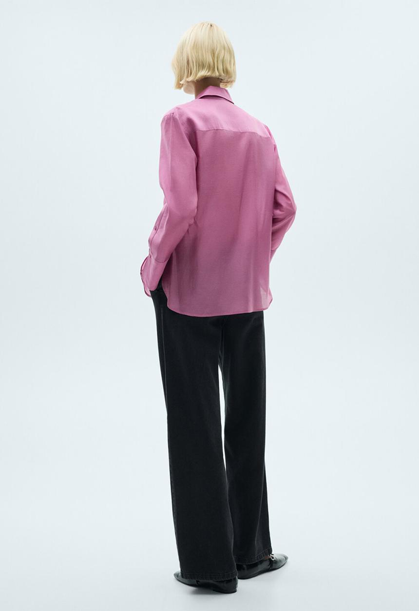 MANGO - Shirt Contra - Pink