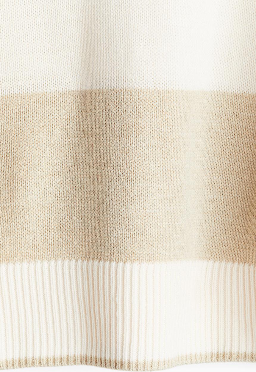 H&M - Jumper - light beige striped