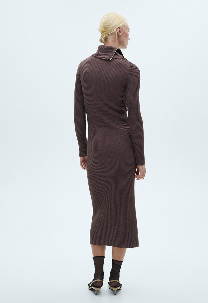 MANGO - Dress Sonar -  Dark Red