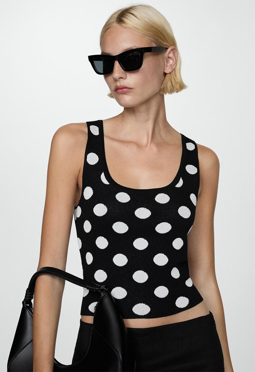 MANGO - Top dali - black