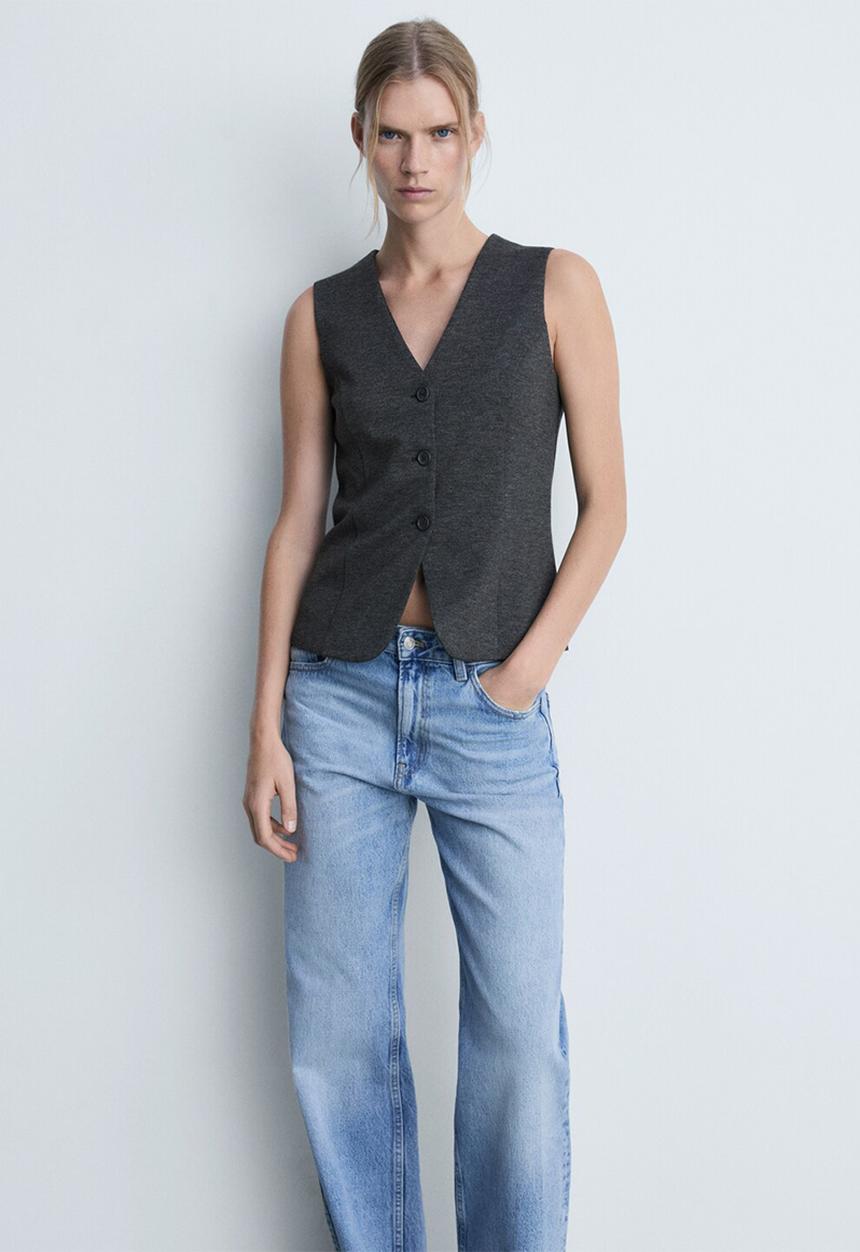 MANGO - Vest Jesse -  Grey