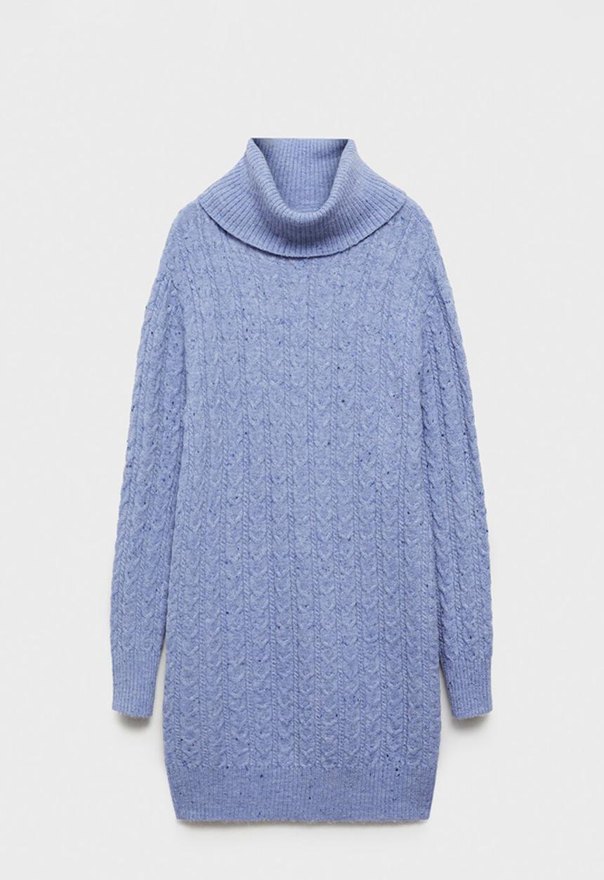 MANGO - Dress trenzi -  light pastel blue