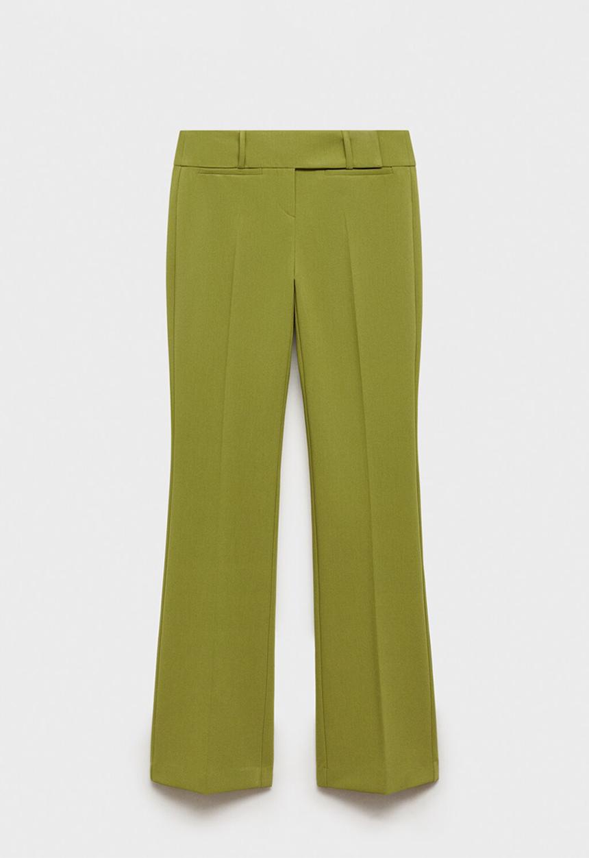 MANGO - Trousers checky - green