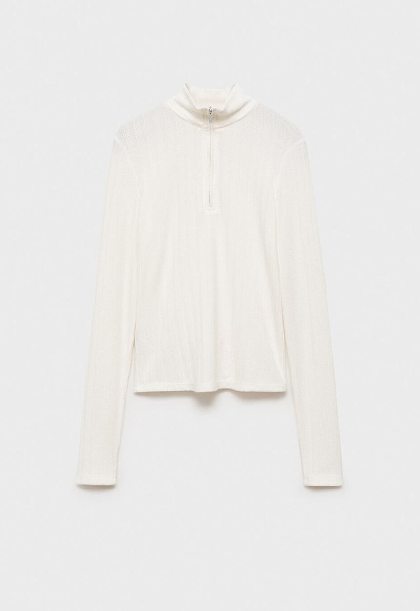 MANGO - Sweatshirt Pointel - Natural
