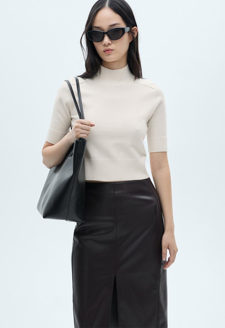 MANGO - Sweater Nuria -  Light/Pastel Brown