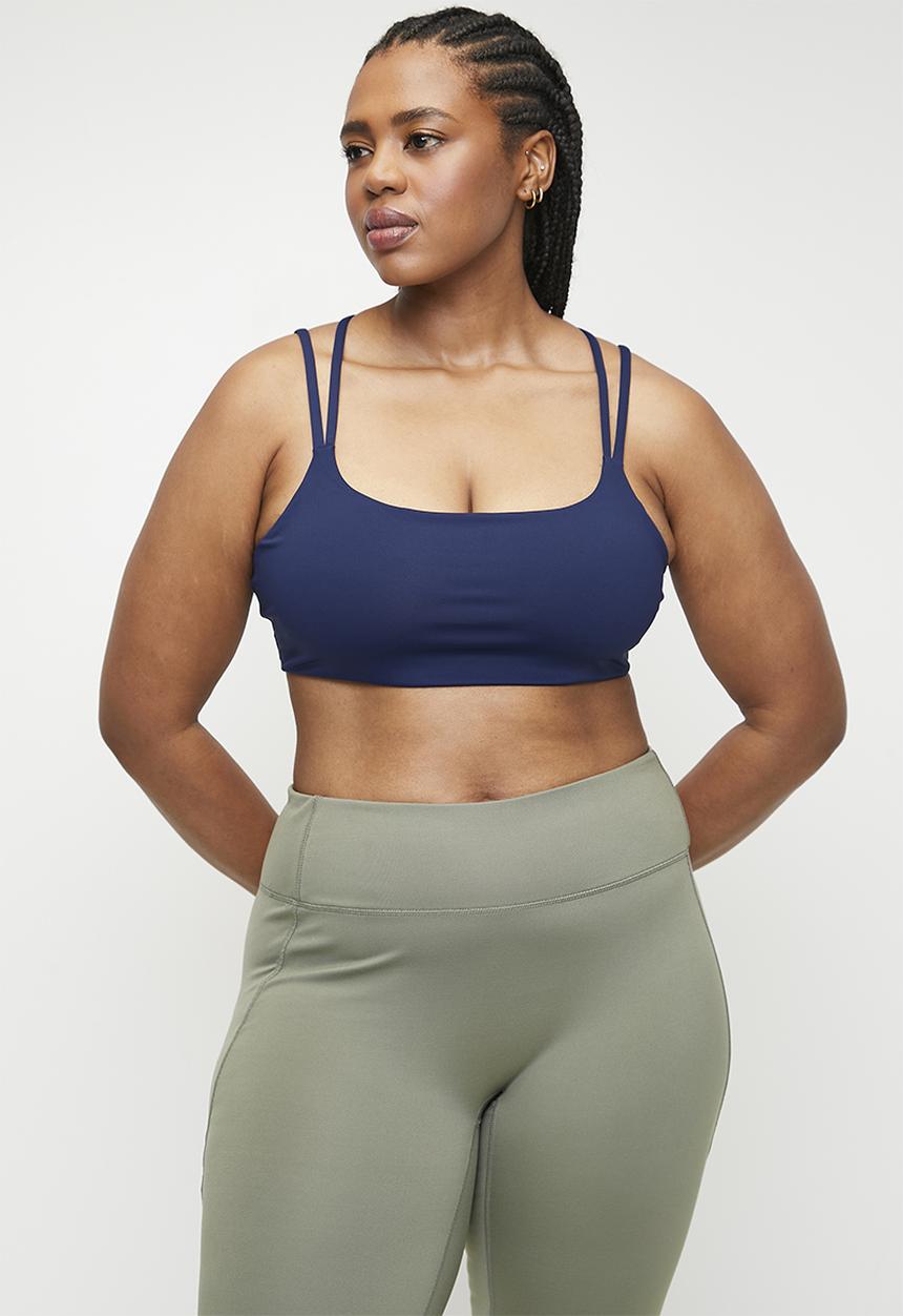 Cotton On - Plus Strappy Sports Crop - Heritage Blue