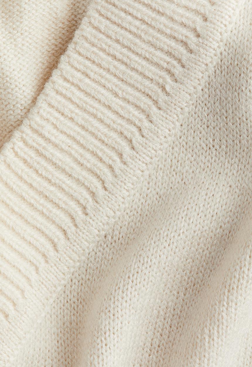 H&M - V-neck sweater vest - light beige