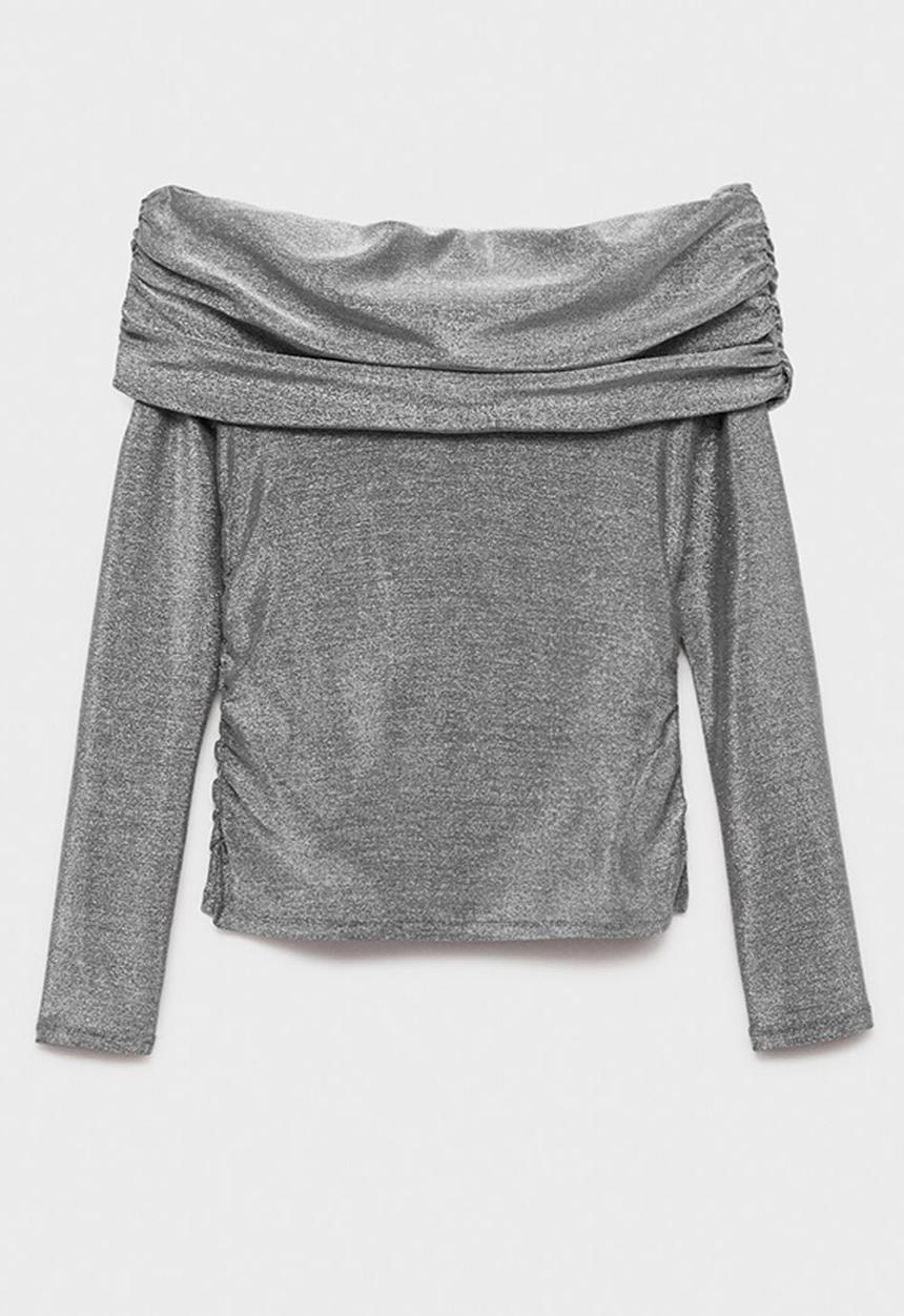MANGO - Top xvelvi - grey 