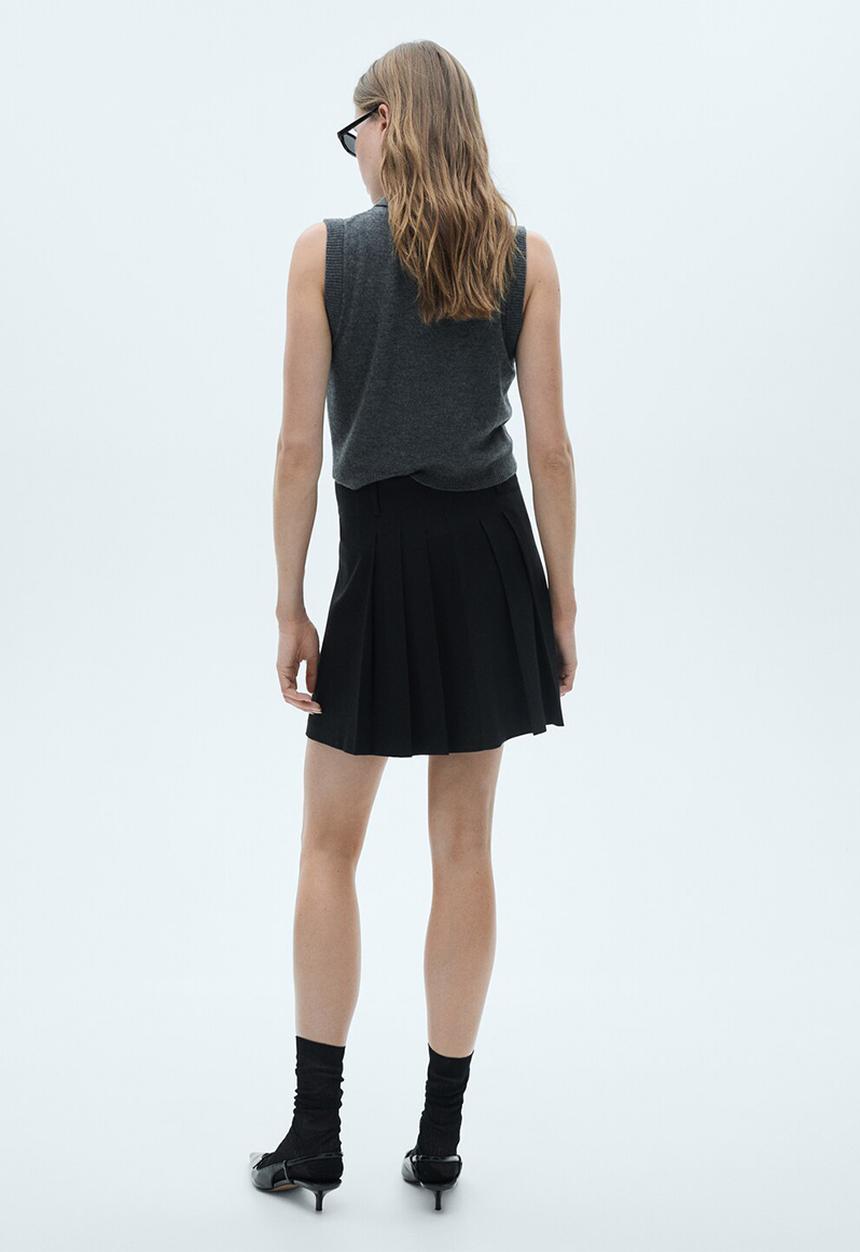 MANGO - Skirt grunge - black