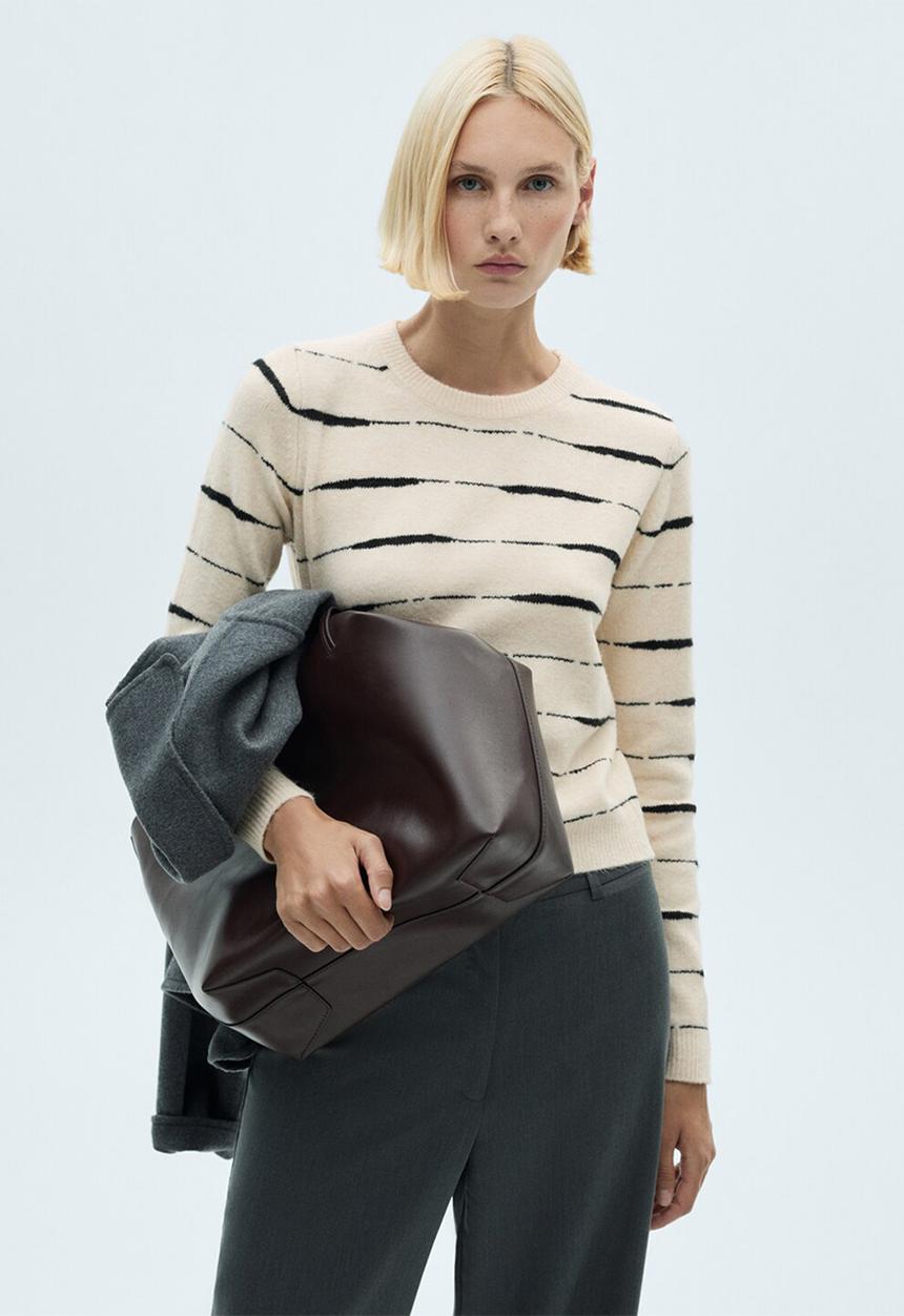 MANGO - Sweater tiger - light pastel brown