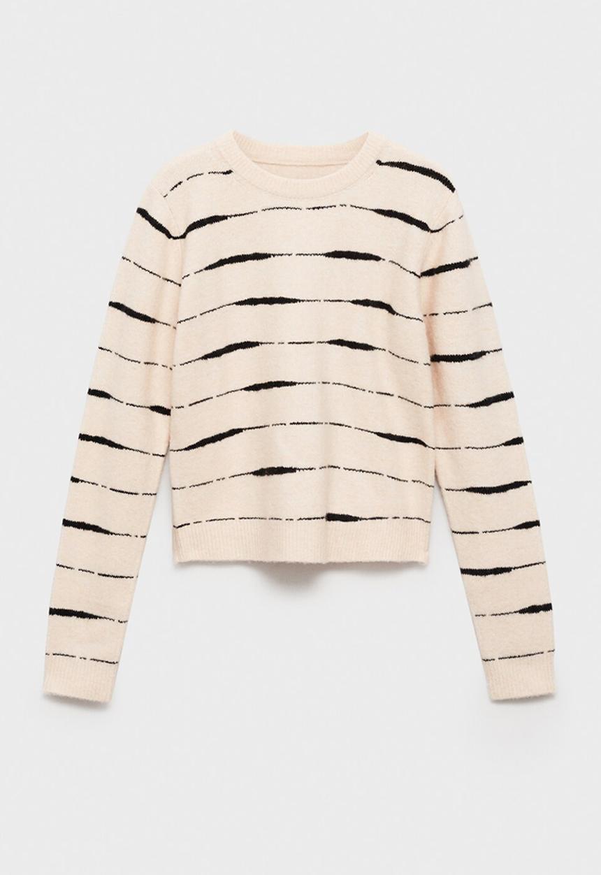 MANGO - Sweater tiger - light pastel brown
