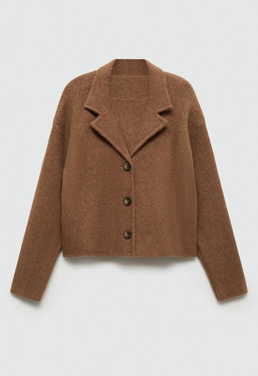 MANGO - Jacket Salma - Medium Brown