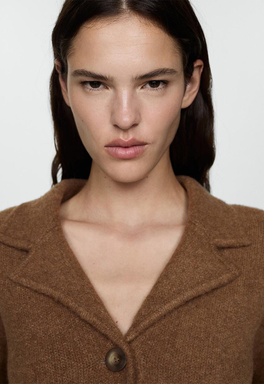 MANGO - Jacket Salma - Medium Brown