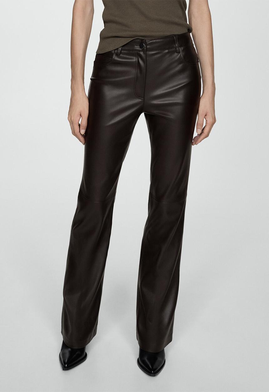 MANGO - Trousers Connie - Dark Brown