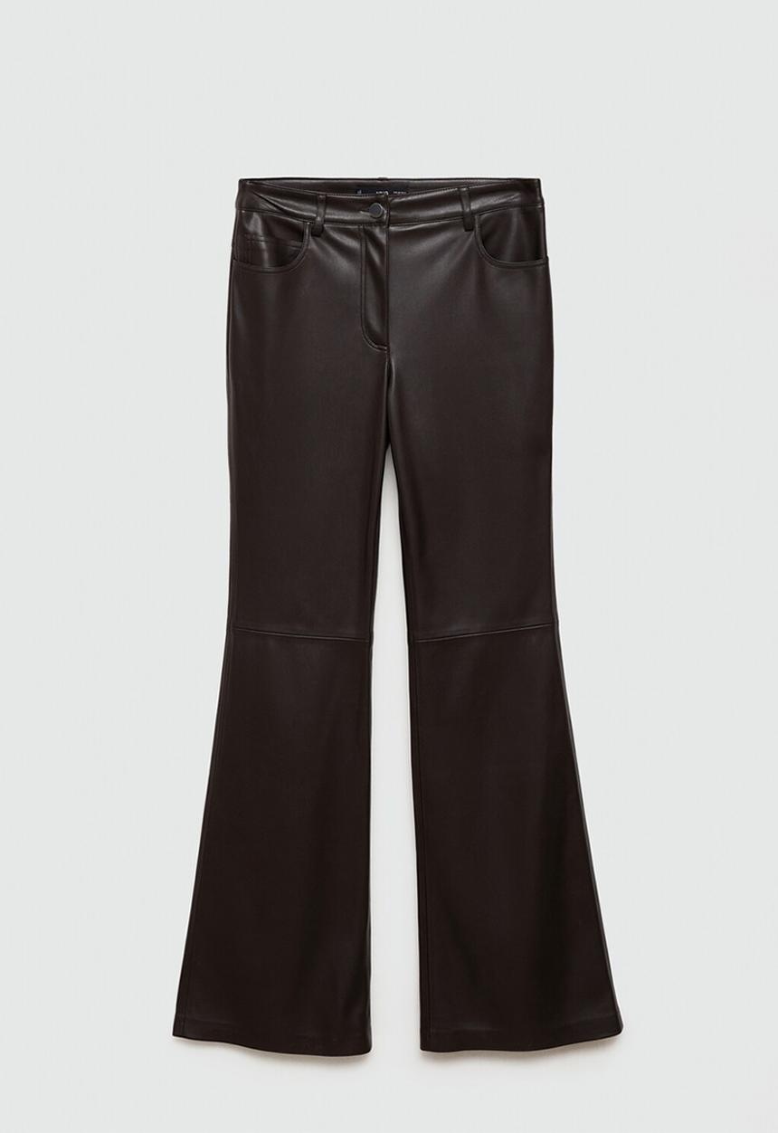 MANGO - Trousers Connie - Dark Brown
