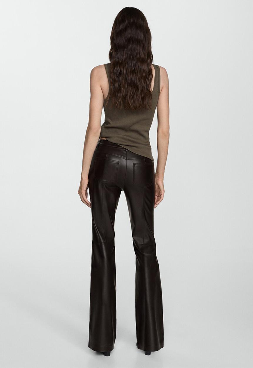 MANGO - Trousers Connie - Dark Brown