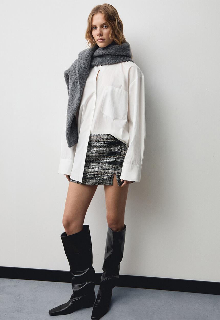 MANGO - Skirt Ziggy - Black