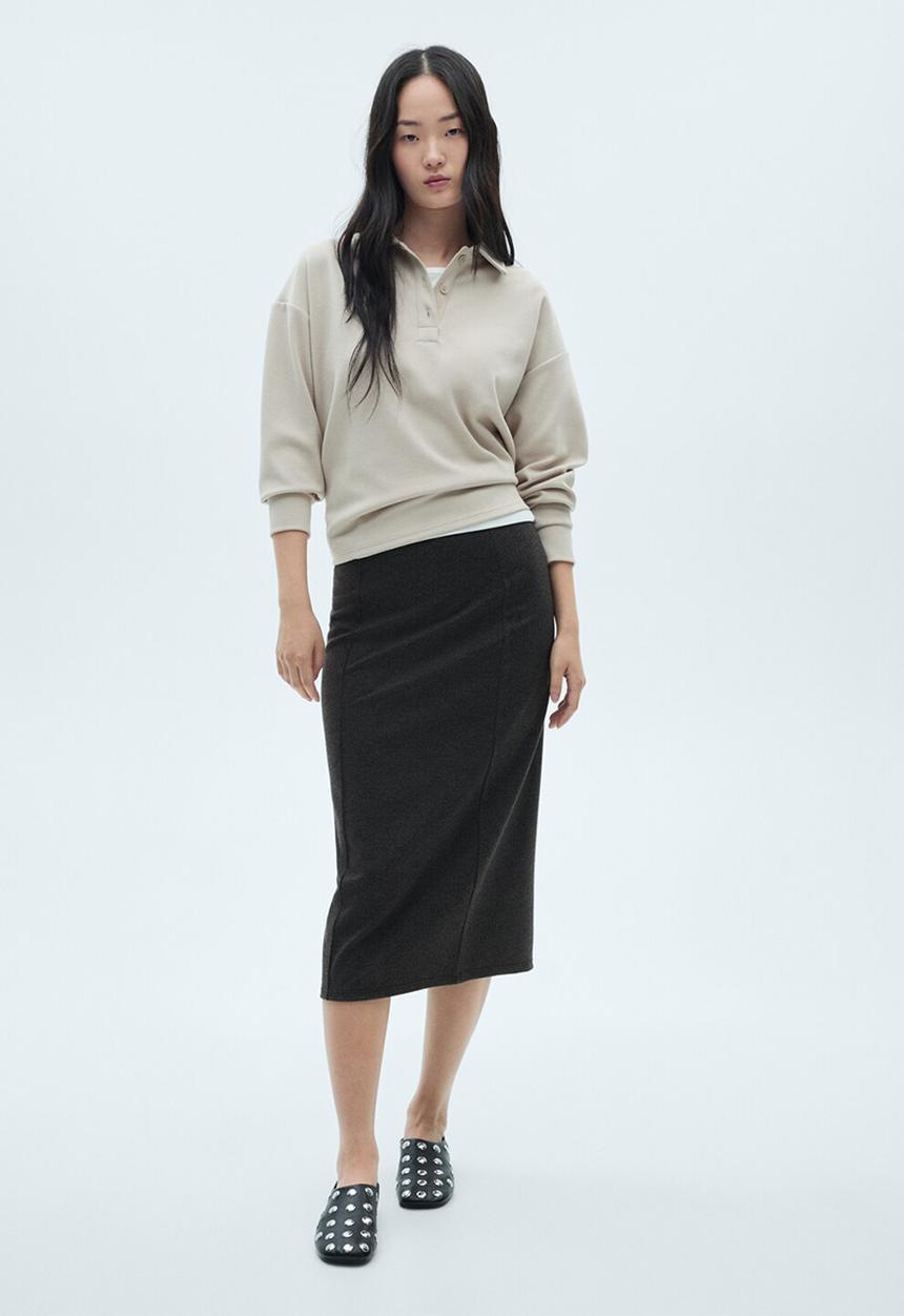 MANGO - Skirt Clint -  Grey