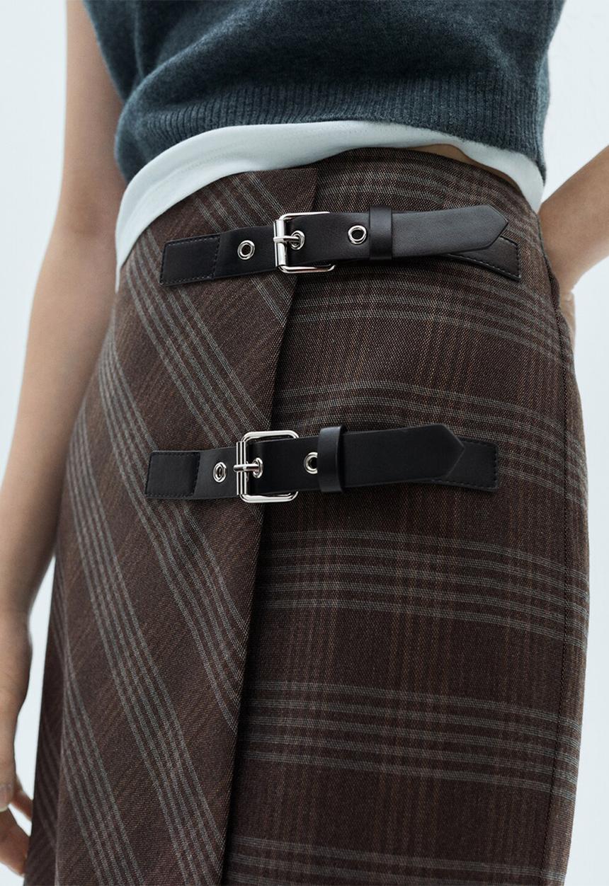 MANGO - Skirt Gales -  Grey