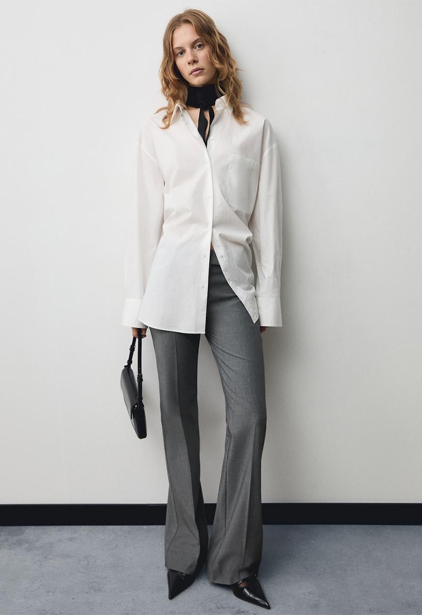 MANGO - Trousers Semibell - Grey