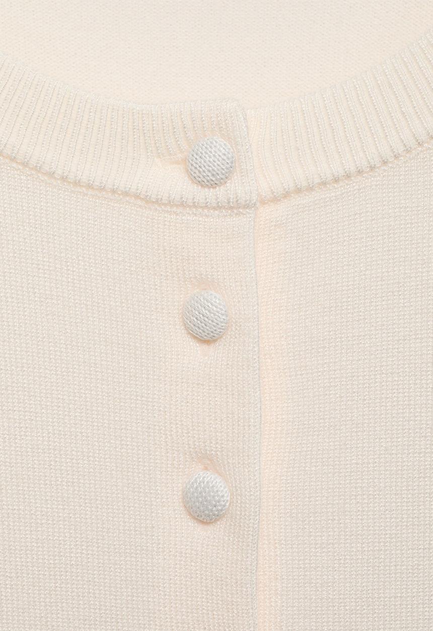MANGO - Plus Cardigan Pesto - Light Beige
