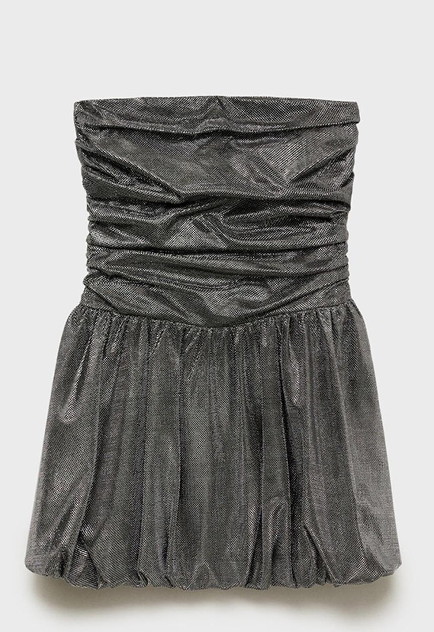 MANGO - Dress Silver - Silver