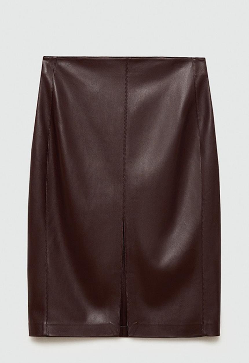 MANGO - Skirt Pencil -  Dark Red