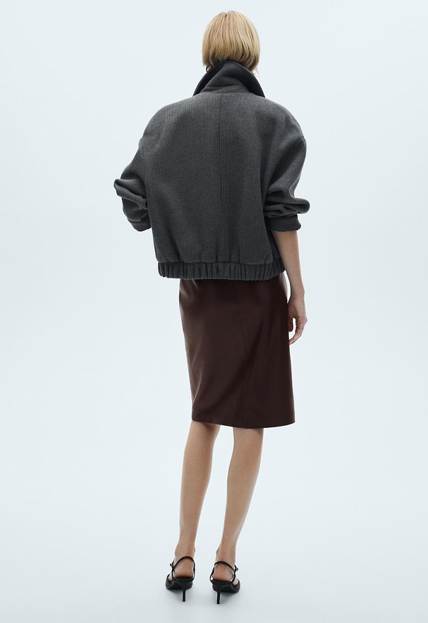 MANGO - Skirt Pencil -  Dark Red