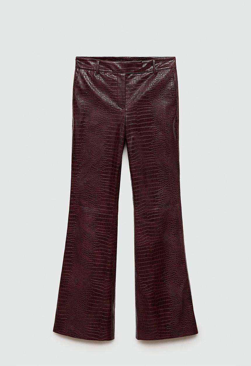 MANGO - Trousers Doris - Dark Red