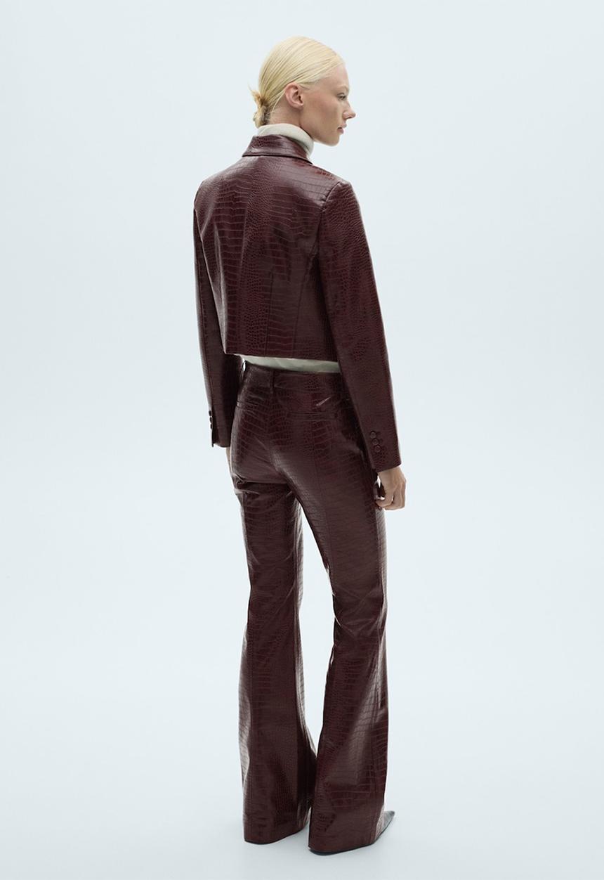 MANGO - Trousers Doris - Dark Red