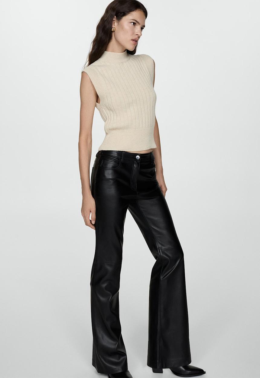 MANGO - Trousers Connie -  Black