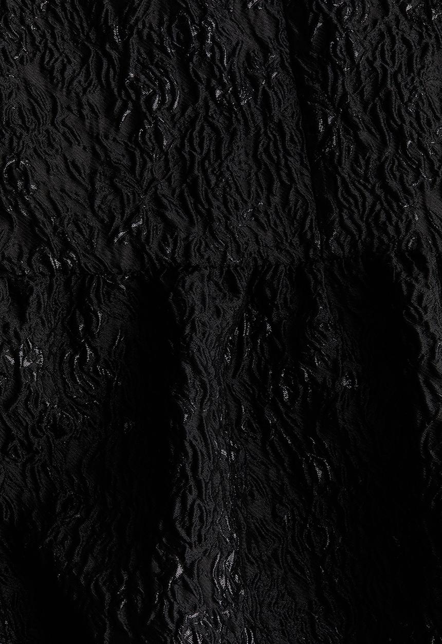 H&M - Jacquard-weave bubble-hem dress - black