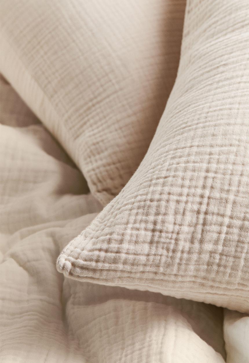 H&M - Muslin double/king duvet cover set - light beige