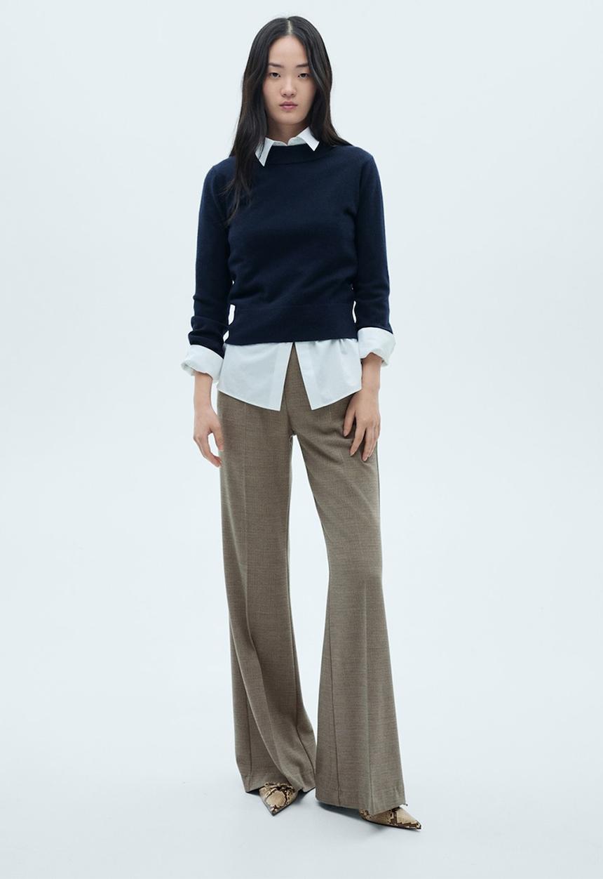 MANGO - Trousers Liam - Beige/Khaki