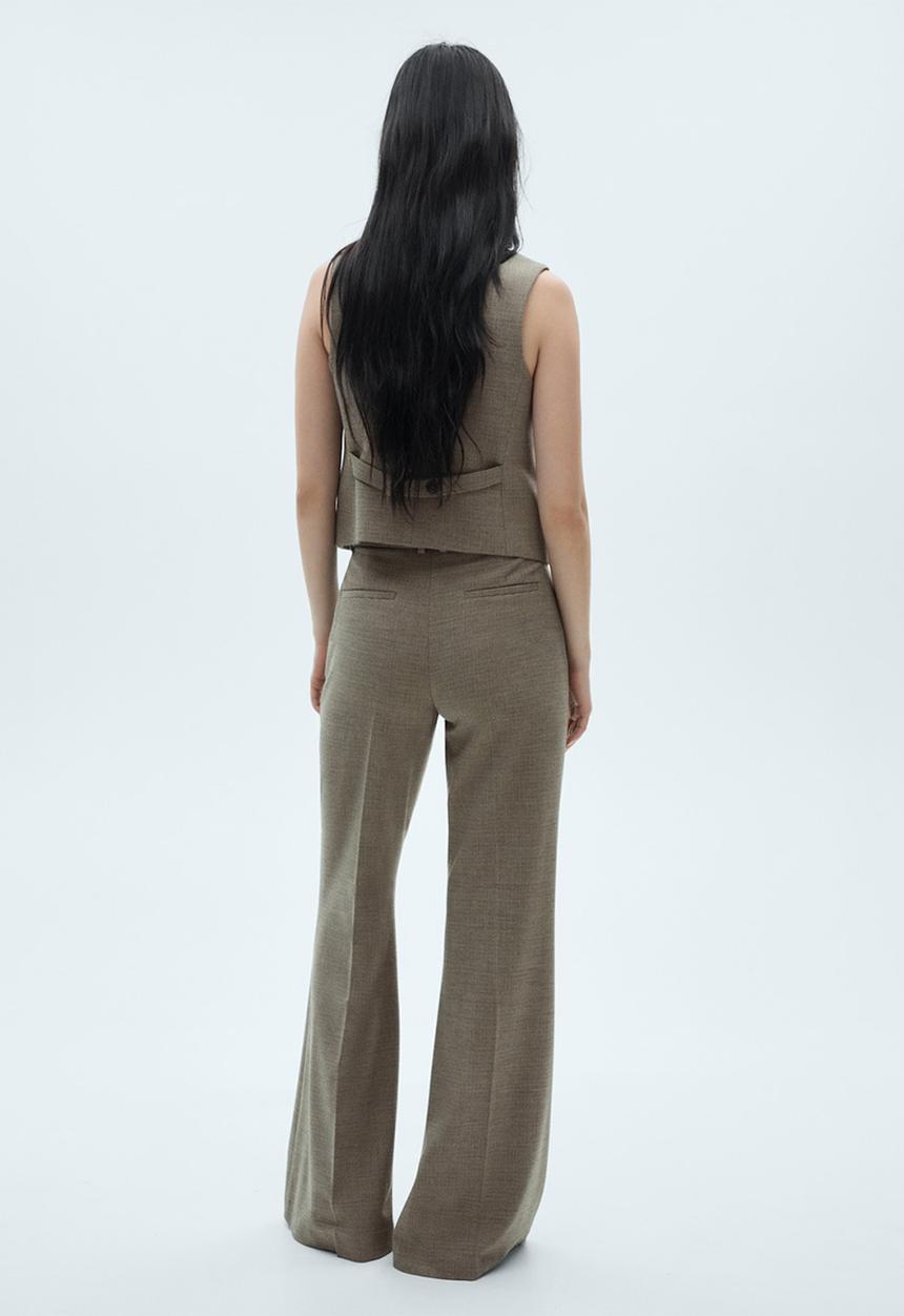 MANGO - Trousers Liam - Beige/Khaki