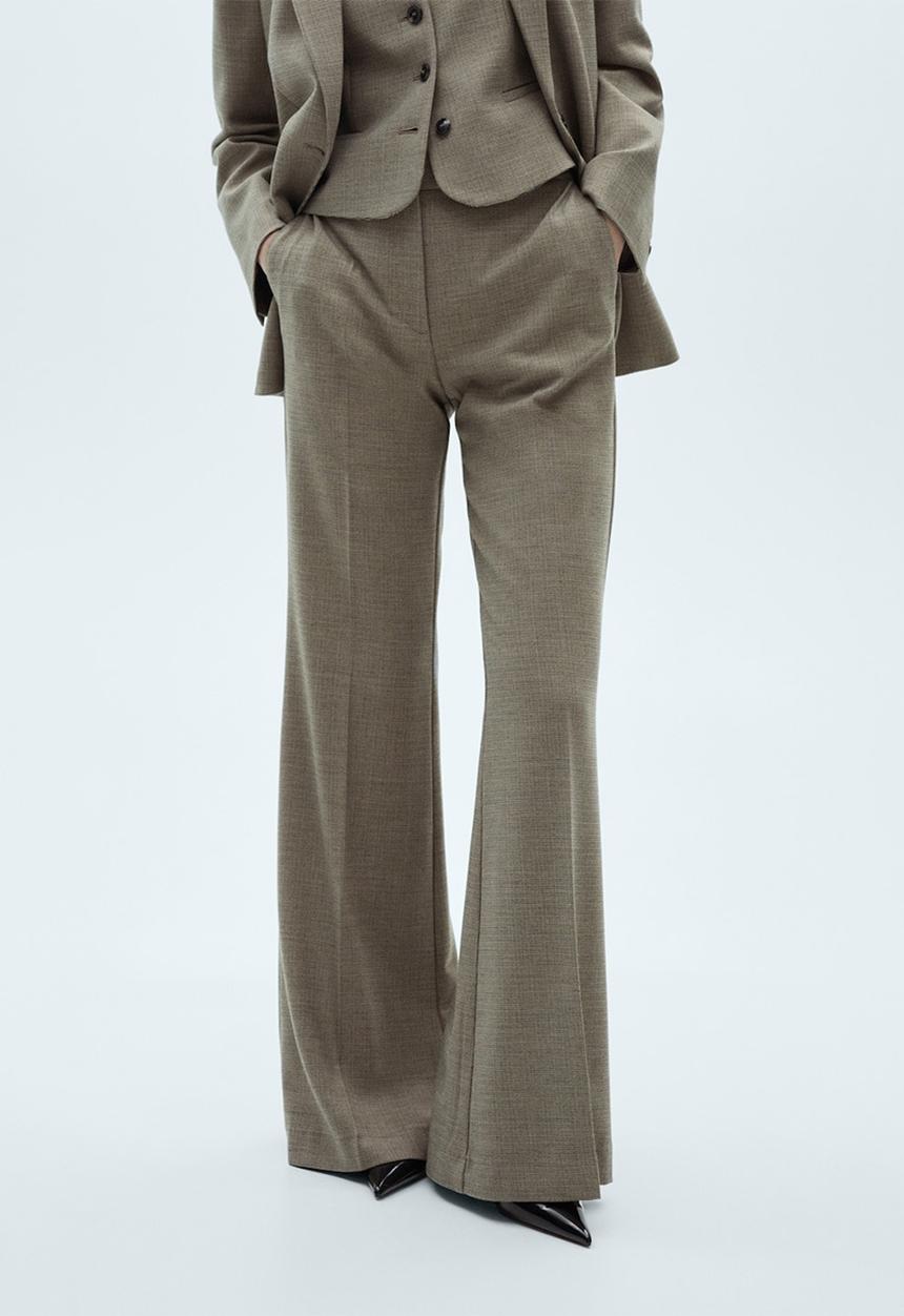 MANGO - Trousers Liam - Beige/Khaki