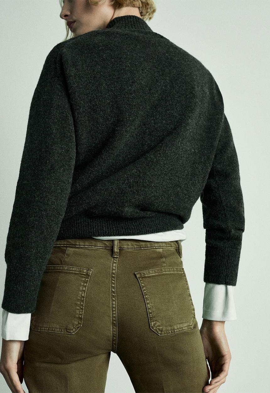 MANGO - Jeans Alex - Beige/Khaki