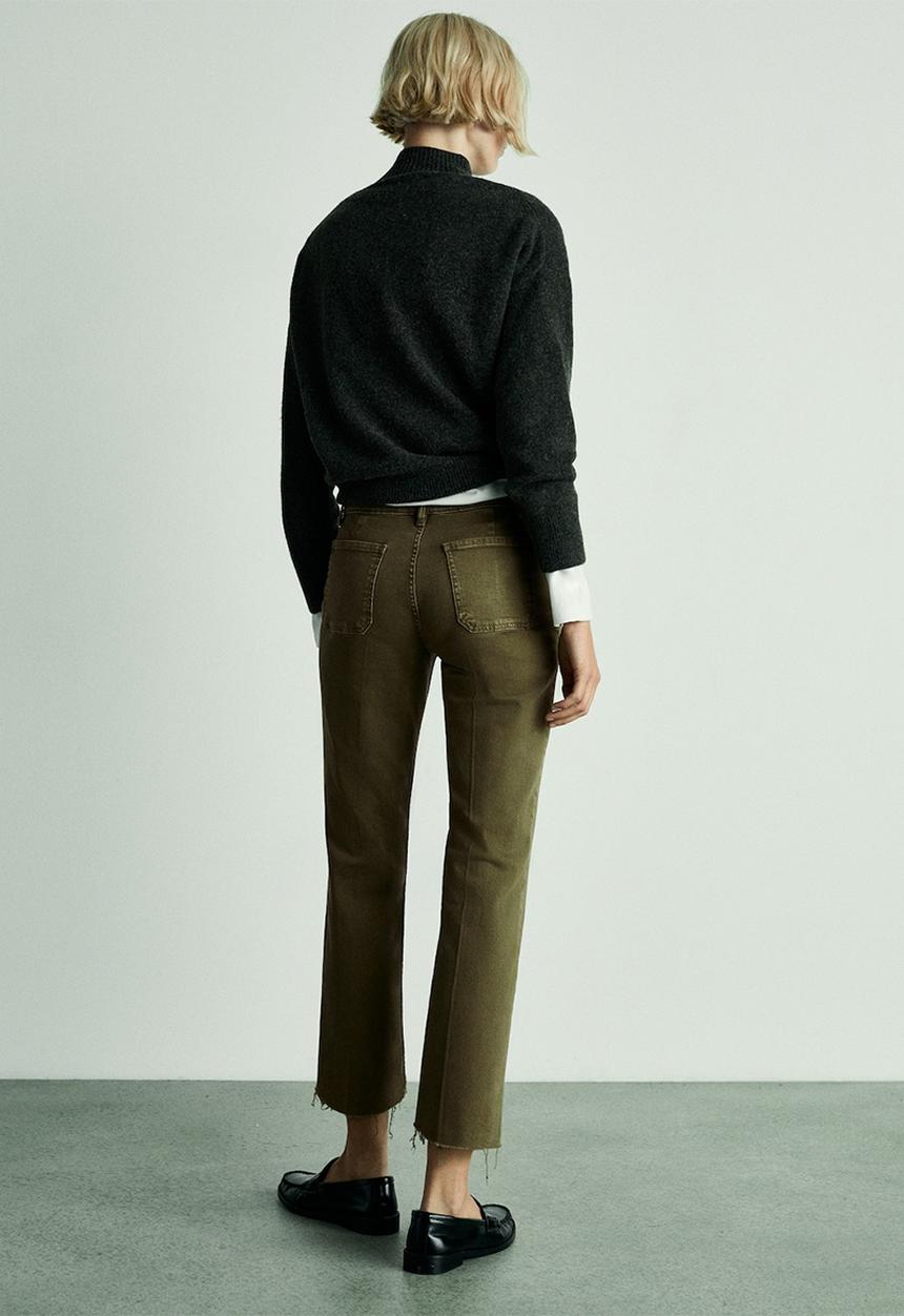 MANGO - Jeans Alex - Beige/Khaki