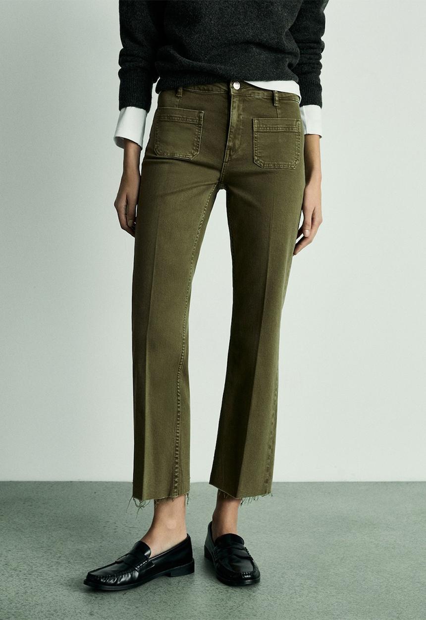 MANGO - Jeans Alex - Beige/Khaki