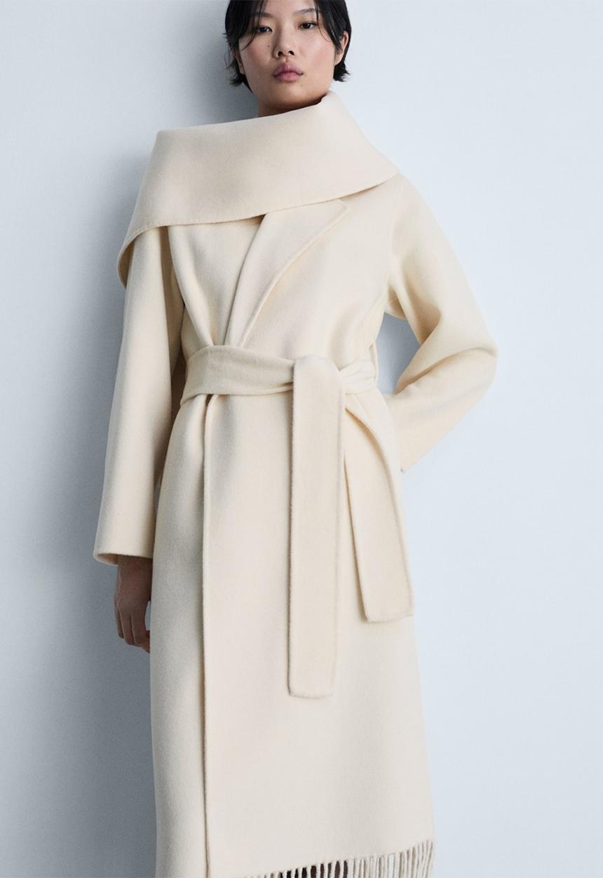 MANGO - Coat Western - Light Beige