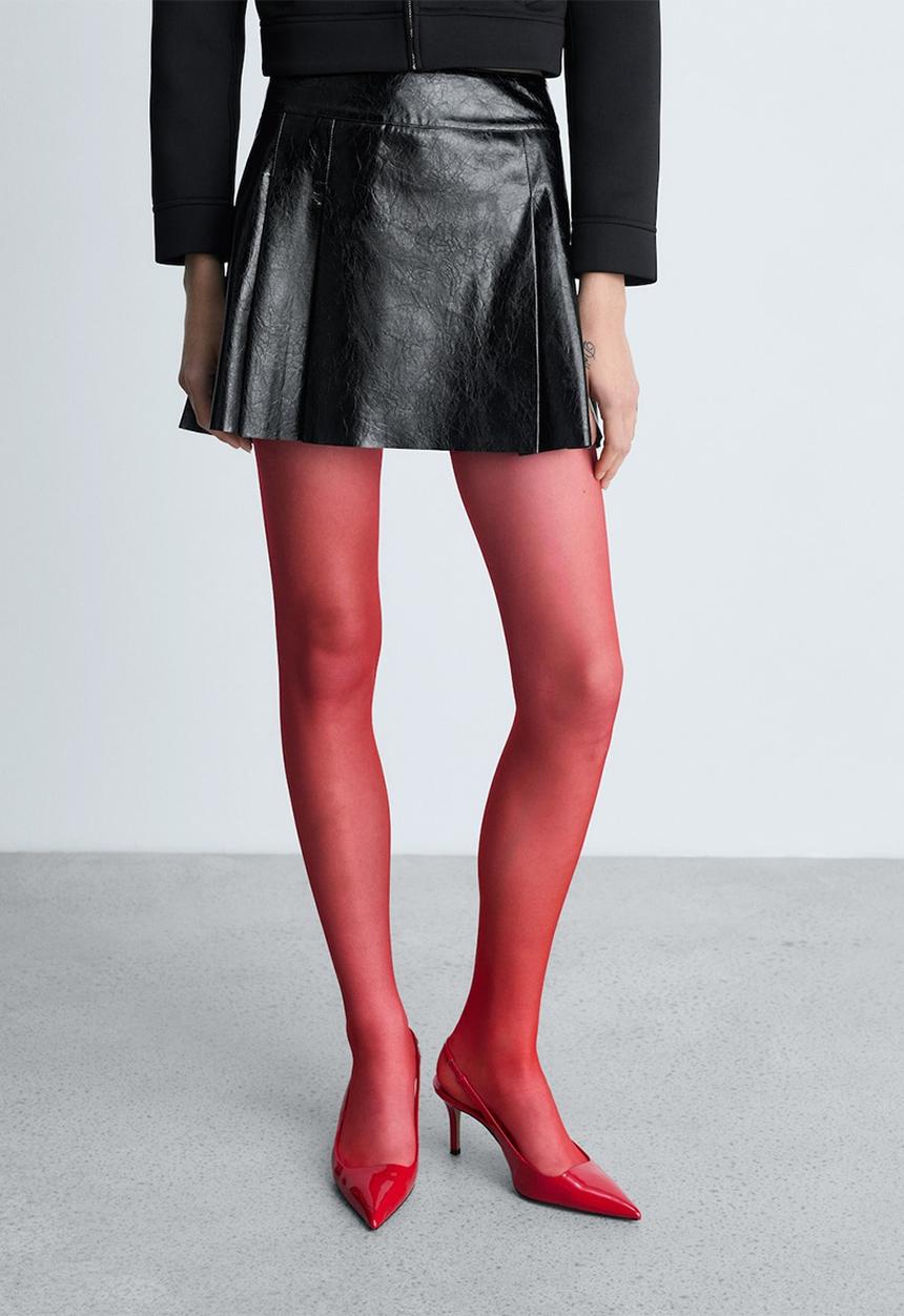 MANGO - Skirt College -  Black