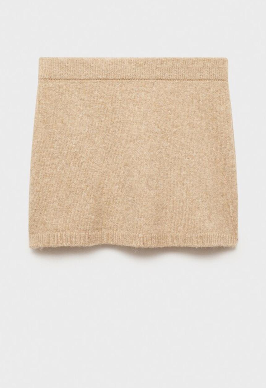 MANGO - Skirt Stella - Medium Brown