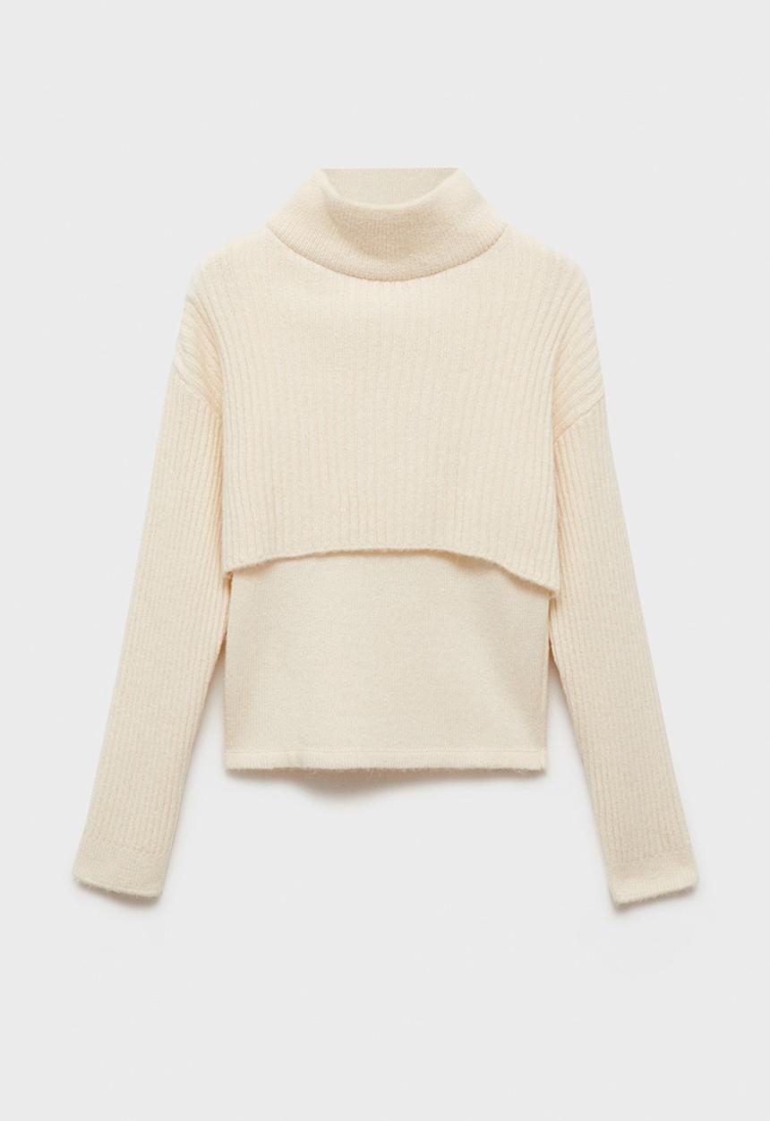 MANGO - Sweater maxim - light beige