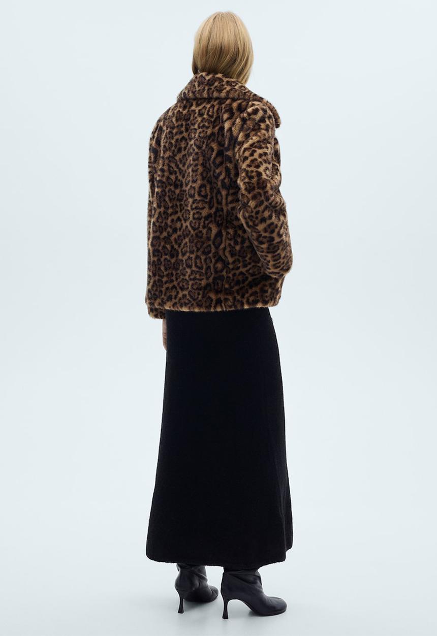 MANGO - Coat Felina - Medium Brown