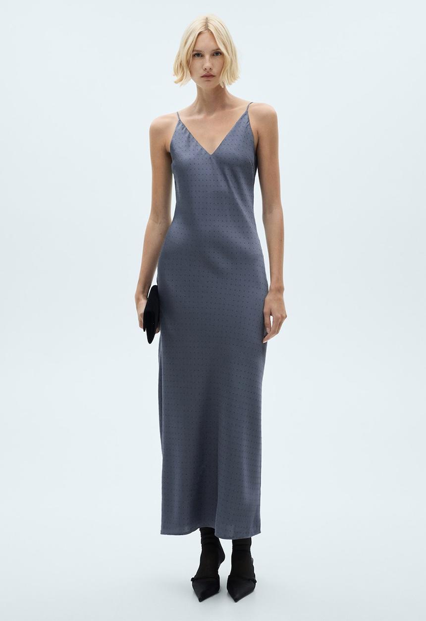 MANGO - Dress Cross - Open Grey